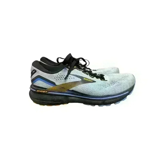 Brooks Women's Ghost 15 Neutral Running Shoe Light Blue/Black/Yellow 9 Medium - Picture 2 of 9